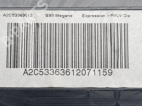 Instrument cluster RENAULT MEGANE III Hatchback (BZ0/1_, B3_) 1.5 dCi | BP23237210C47 