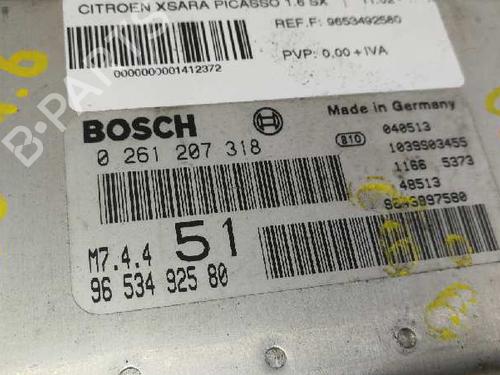 Engine control unit (ECU) CITROËN XSARA PICASSO (N68) 1.6 | BP1909253M57 