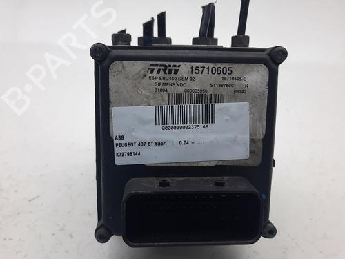 Used ABS pump PEUGEOT 407 (6D_) 2.0 (6DRFNB, 6DRFNE) (136 hp) 17612042