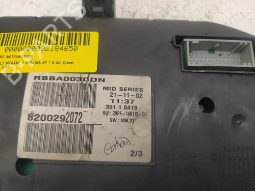 Instrument cluster RENAULT MEGANE II (BM0/1_, CM0/1_)  | BP13809312C47 