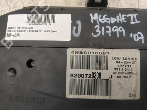 Instrument cluster RENAULT MEGANE II (BM0/1_, CM0/1_) 1.5 dCi (BM1E, CM1E) | BP16914495C47 