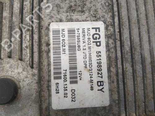 Engine control unit (ECU) OPEL MERIVA A MPV (X03) 1.3 CDTI (E75) | BP10729726M57 