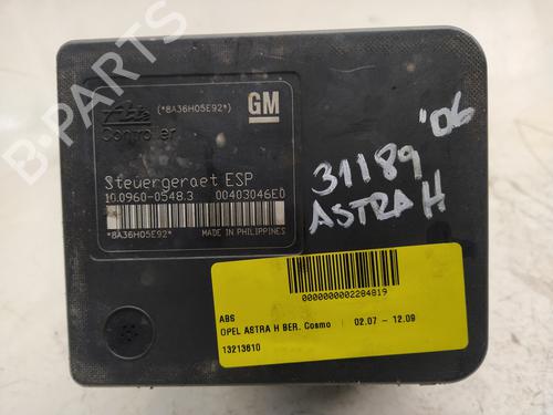 ABS Bremseaggregat OPEL ASTRA H (A04) 1.7 CDTI (L48) (100 hp) 16043365