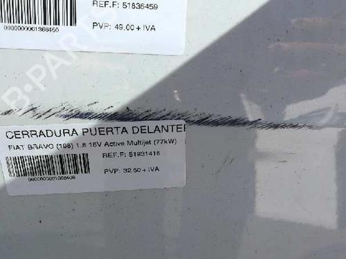 Right front door FIAT BRAVO II (198_) 1.6 D Multijet (198AXH1B) | BP1742974C3 
