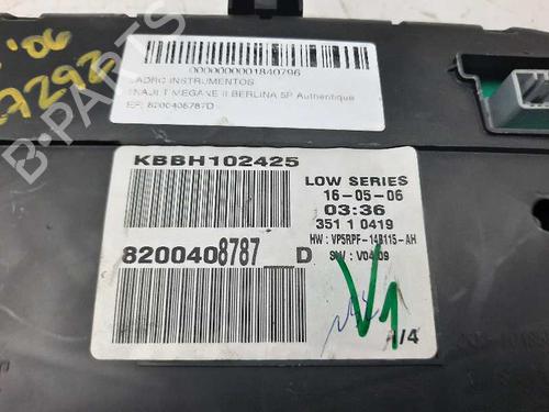 Instrument cluster RENAULT MEGANE II (BM0/1_, CM0/1_) 1.5 dCi (BM1E, CM1E) | BP6817569C47 