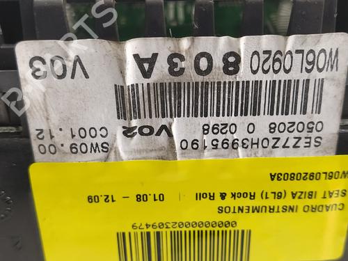 Instrument cluster SEAT IBIZA III (6L1)  | BP15849384C47 