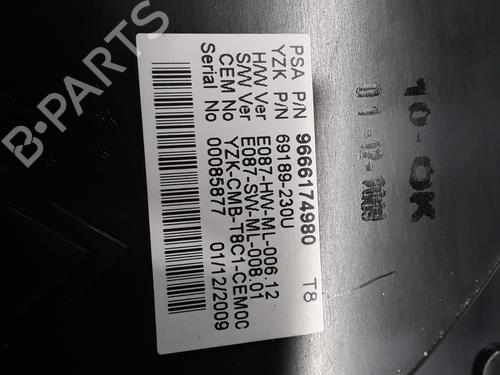 Instrument cluster PEUGEOT 5008 (0U_, 0E_) 1.6 HDi | BP30021000C47