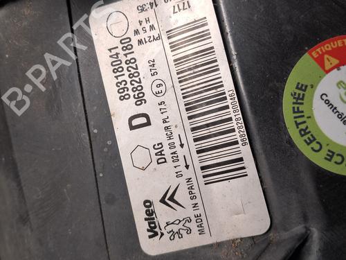 Used Right headlight Right headlight CITROËN BERLINGO Box Body/MPV (B9) 1.6 HDi 75 (75 hp) 34183712 34183712