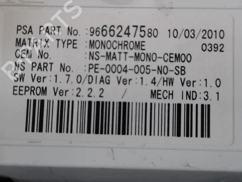 Instrument cluster PEUGEOT 3008 I MPV (0U_) 2.0 HDi | BP30027752C47