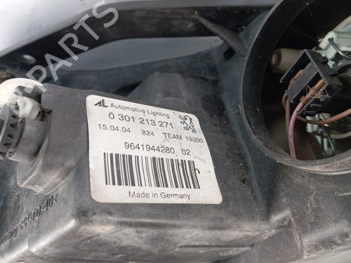 Used Left headlight Left headlight PEUGEOT 407 SW (6E_, 6D_) 2.0 HDi 135 (136 hp) 33773722 33773722