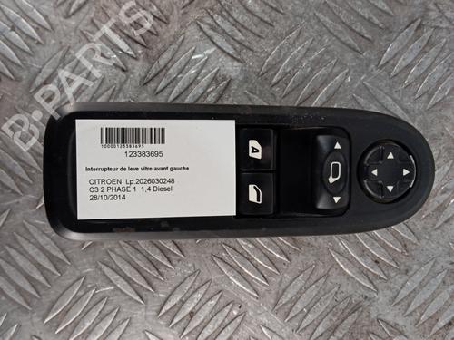 Used Left front window switch Left front window switch CITROËN C3 II (SC_) 1.4 HDi 70 (SC8HZC, SC8HR0, SC8HP4) (68 hp) 33693376 33693376