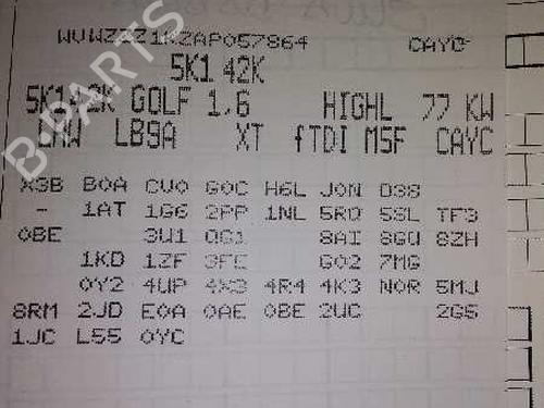 Sunroof VW GOLF VI (5K1) 1.6 TDI | BP4810916C124 