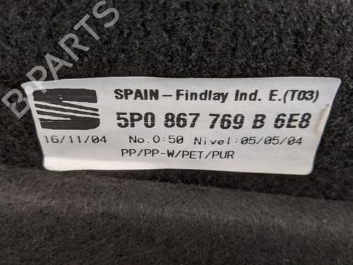 Rear parcel shelf SEAT ALTEA (5P1) 2.0 TDI 16V | BP31787519C85