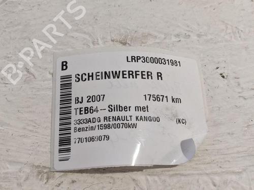 Højre forlygte RENAULT KANGOO (KC0/1_) 1.6 16V | BP31783790C29 