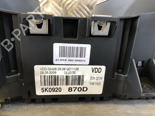 Instrument cluster VW GOLF VI (5K1) 1.4 TSI | BP31781788C47 