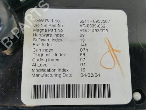 Kombiinstrument MINI MINI (R50, R53) One (90 hp) 31781352