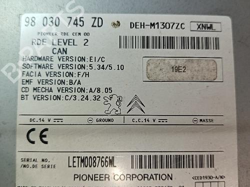 Bilradio PEUGEOT 208 I (CA_, CC_)  | BP30029316E6 