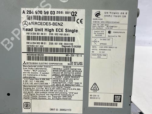 Radio MERCEDES-BENZ C-CLASS T-Model (S204) | BP31160720E6