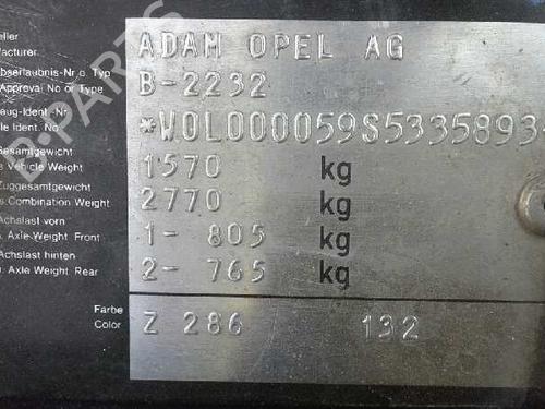 Left headlight OPEL ASTRA F Hatchback (T92) 1.6 Si (F08, M08, F68, M68) | BP2852020C28 