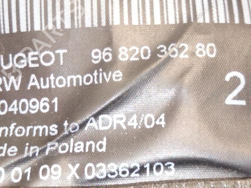 Rear left seatbelt PEUGEOT 3008 I MPV (0U_) 1.6 HDi | BP27630825I29 
