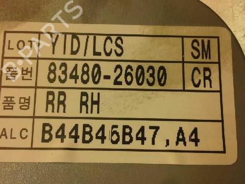 Rear right window mechanism HYUNDAI SANTA FÉ I (SM) 2.0 CRDi | BP2827323C25 