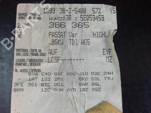 Instrument cluster VW PASSAT B5.5 Variant (3B6)  | BP206784C47 