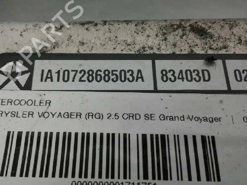 Intercooler CHRYSLER VOYAGER IV (RG, RS) 2.5 CRD | BP2424427M30 
