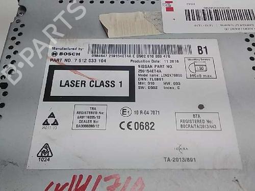 Radio NISSAN QASHQAI II SUV (J11, J11_)  | BP10561223E6 