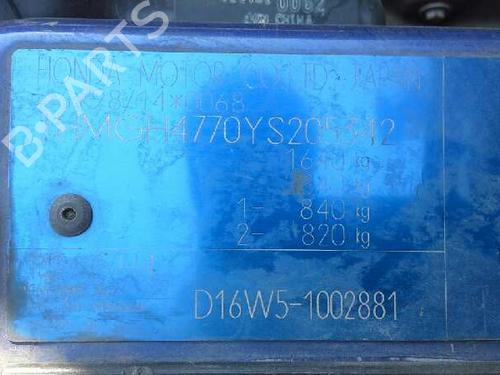 Brake master cylinder HONDA HR-V (GH_)  | BP1619922M77 