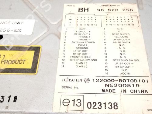 Radio CHEVROLET EPICA (KL1_) 2.0 D | BP27354717E6 