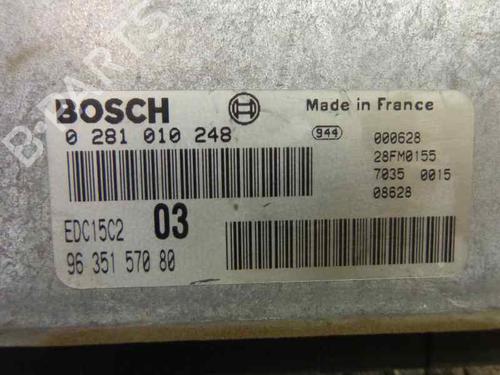 Engine control unit (ECU) PEUGEOT 406 (8B) 2.0 HDI 110 | BP151709M57 