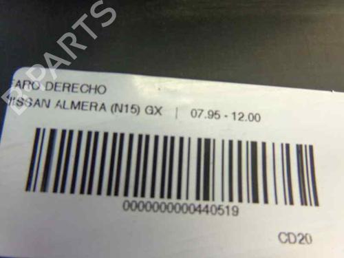 Right headlight NISSAN ALMERA I (N15)  | BP212194C29 