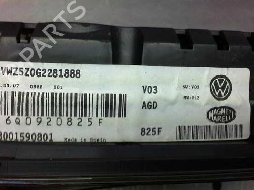 Instrument cluster VW POLO (9N_, 9A_)  | BP206773C47 
