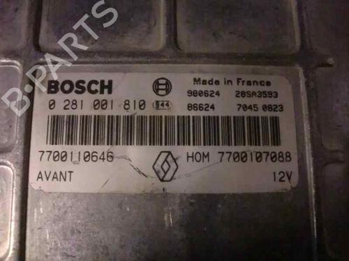 Engine control unit (ECU) RENAULT MEGANE I (BA0/1_) 1.9 dTi (BA08, BA0N) | BP156631M57 