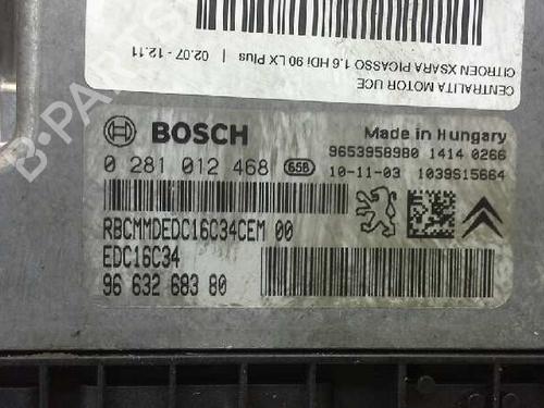 Engine control unit (ECU) CITROËN XSARA PICASSO (N68) 1.6 HDi | BP151785M57