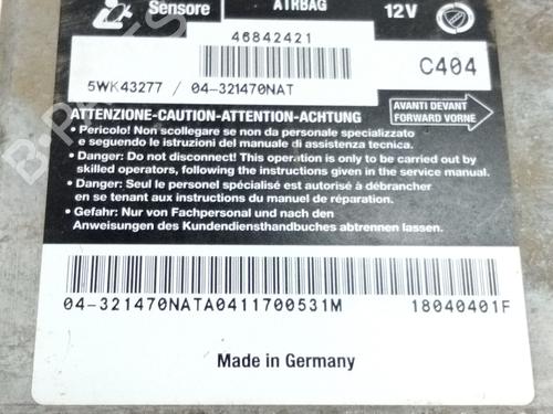 Kollisjonspute styreenhet ALFA ROMEO 147 (937_) 1.9 JTD 16V (937.AXG1B, 937.BXG1B) | BP19134231M53 
