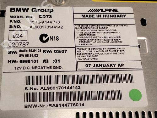 Radio BMW 1 (E87) 118 d | BP27630816E6 