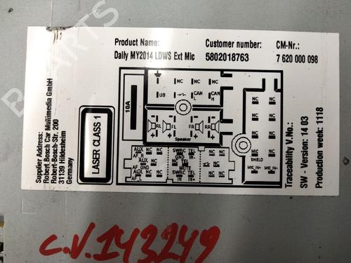 Radio IVECO DAILY IV Platform/Chassis  | BP19504706E6 