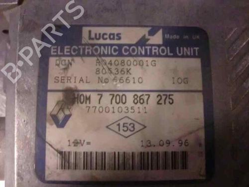 Engine control unit (ECU) RENAULT MEGANE I (BA0/1_) 1.9 dTi (BA08, BA0N) | BP156629M57 