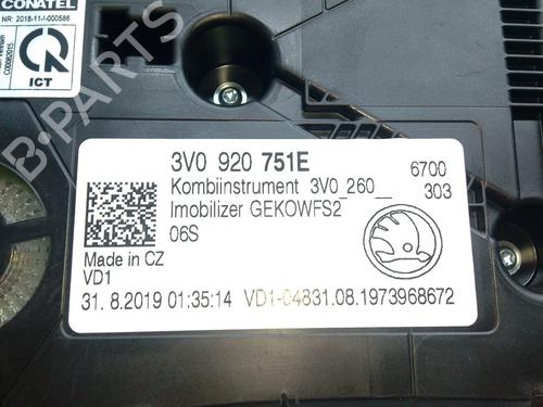 Instrument cluster SKODA SUPERB III (3V3) 2.0 TDI | BP31191377C47