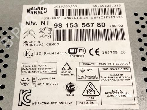 Radio CITROËN C4 AIRCROSS 1.6 HDi 115 | BP28353259E6 