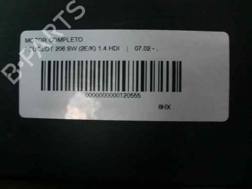 Motor PEUGEOT 206 Hatchback (2A/C) 1.4 HDi eco 70 | BP118833M1 