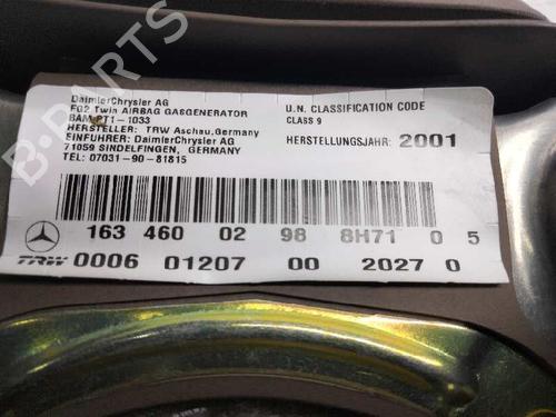 Driver airbag MERCEDES-BENZ M-CLASS (W163) ML 400 CDI (163.128) | BP16112127C9 