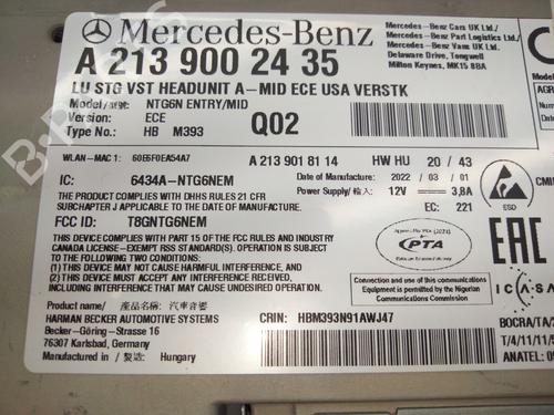 Radio MERCEDES-BENZ E-CLASS (W213) E 220 d (213.004) | BP22983325E6 