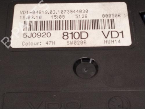 Instrument cluster SKODA FABIA II Combi (545) 1.6 TDI | BP29973153C47