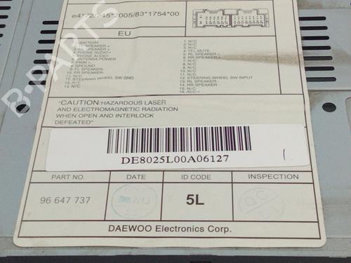 Radio CHEVROLET EPICA (KL1_) 2.0 D | BP15825882E6 