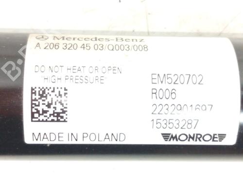 Left rear shock absorber MERCEDES-BENZ C-CLASS All-Terrain (S206) C 220 d 4-matic (206.214) | BP22982950M18