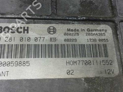 Computer motormanagement RENAULT SCÉNIC I MPV (JA0/1_, FA0_)  | BP1865227M57