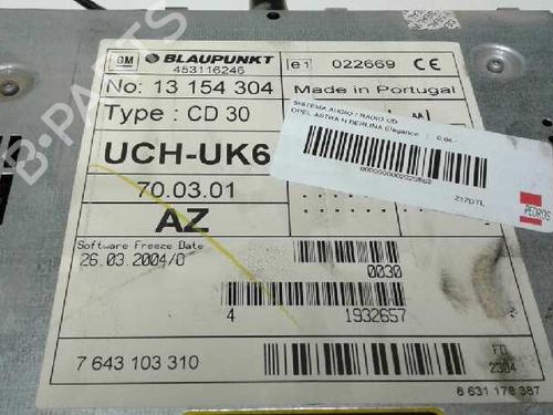 Radio OPEL ASTRA H (A04) 1.7 CDTI (L48) | BP9969852E6 