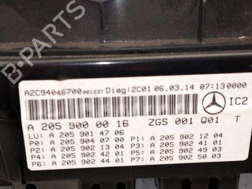 Instrument cluster MERCEDES-BENZ C-CLASS (W205) C 220 BlueTEC / d (205.002, 205.004) | BP23276711C47 